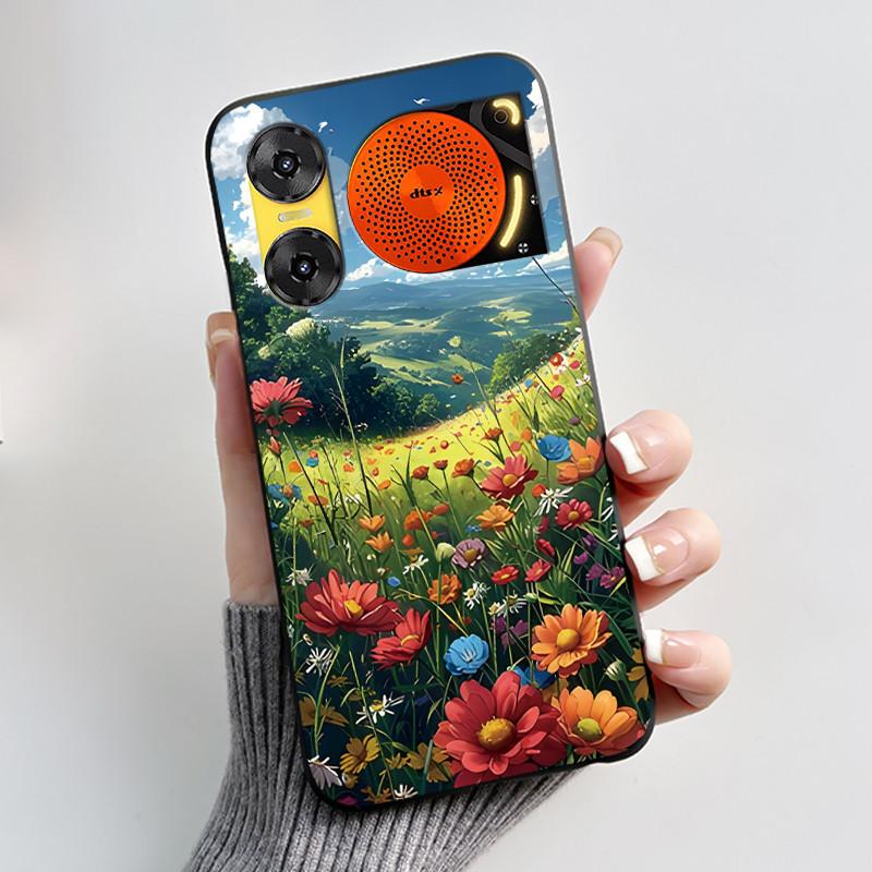 For ZTE Nubia Music 2 Case Cartoon Black Matte Silicone Soft Back Cover For Nubia Music2 Phone Cases 6.7" Protective Shell Z2460