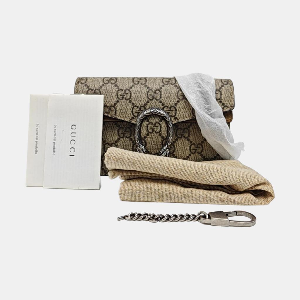 [Pre-Owned] Gucci Dionysus GG Supreme Super Mini Bag 'Beige' - Very Good #64TQL7