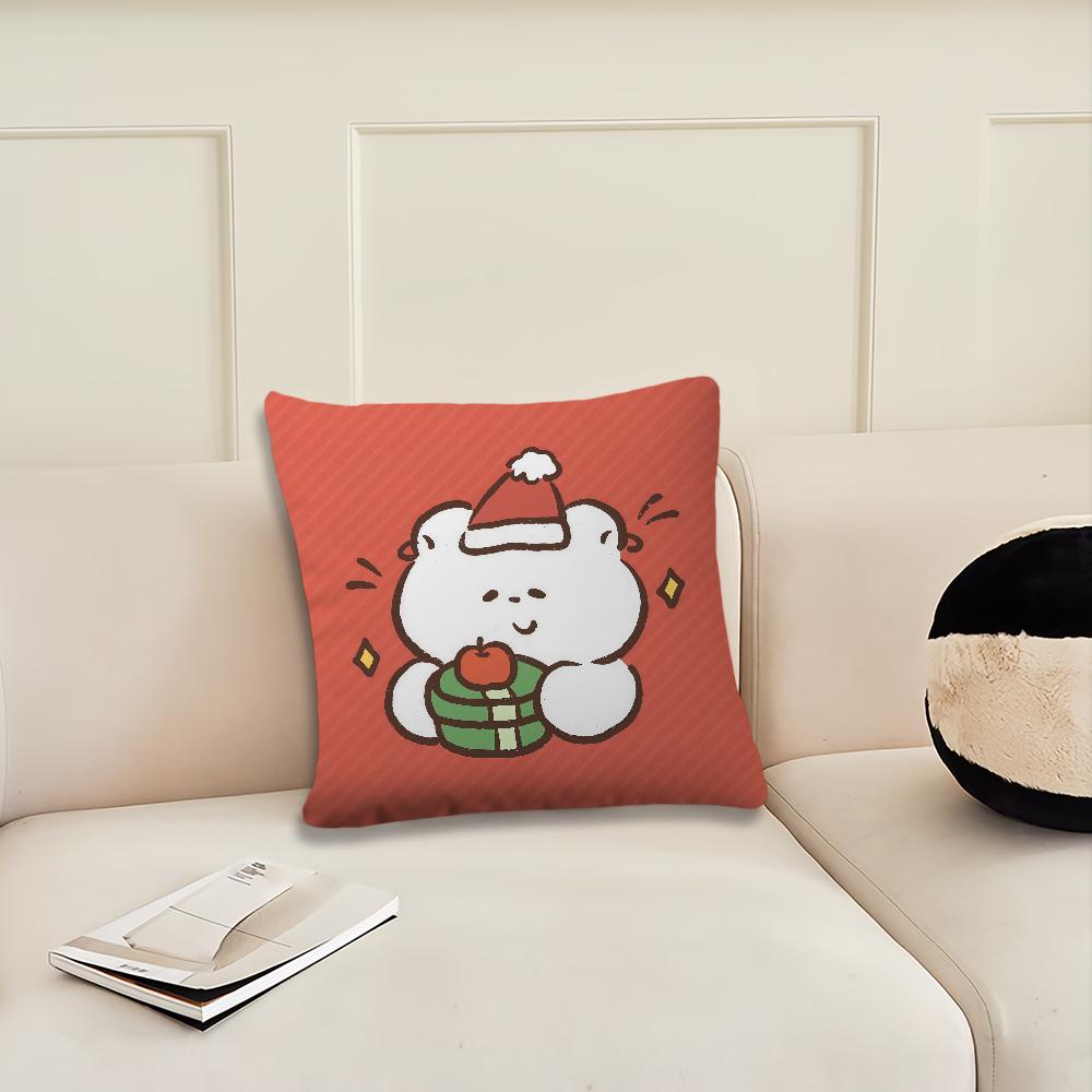 Christmas Cartoon Cute Kitten cushion cover Pillow Cover Decoration Room Home Sofa living Office Car Nordic Simplicity