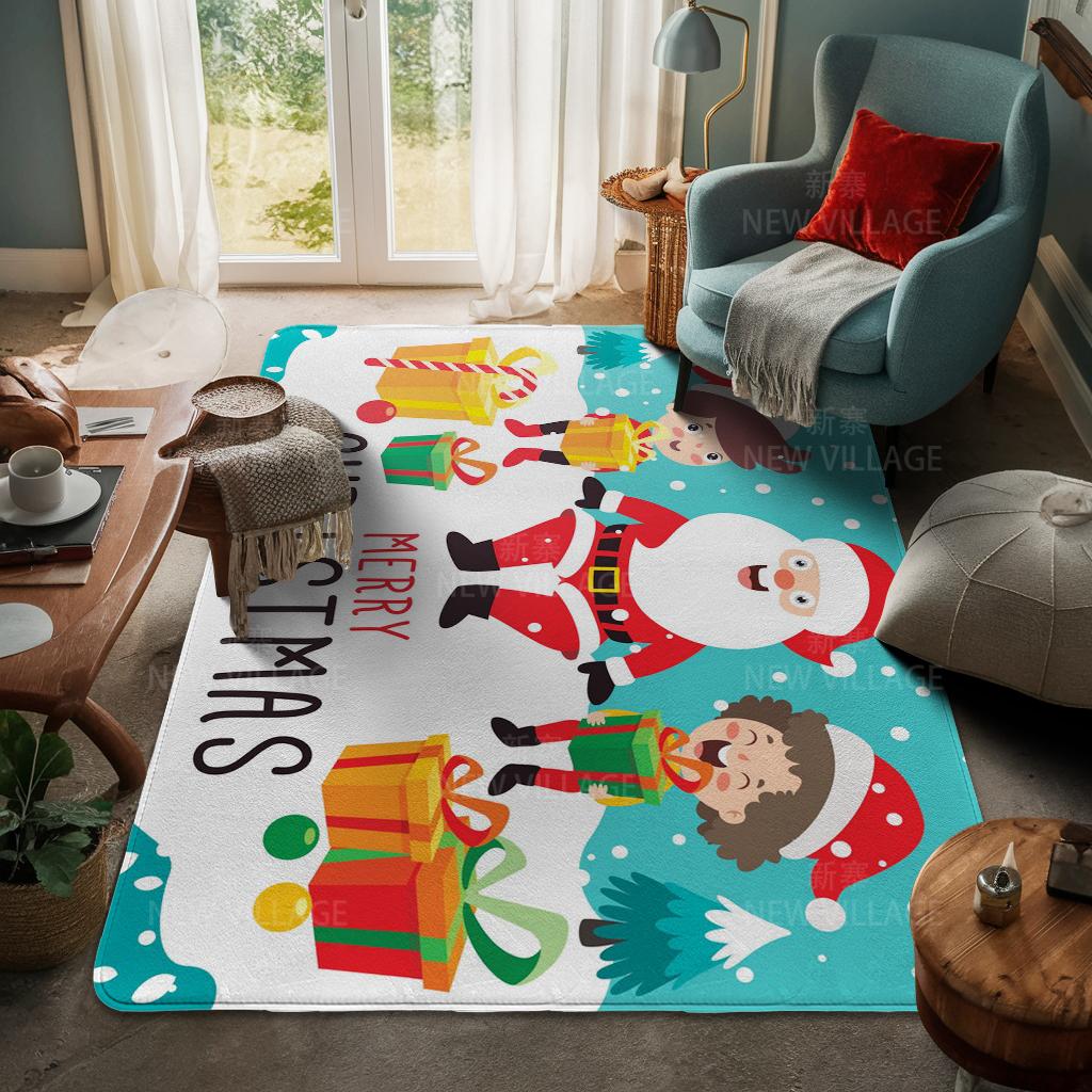 Koberec ke vchodu do domu Rohožka ke dveřím do domu Obývací pokoj Vana Koupelna Protiskluzové koberce s absorpcí vody vana Veselé Vánoce zima