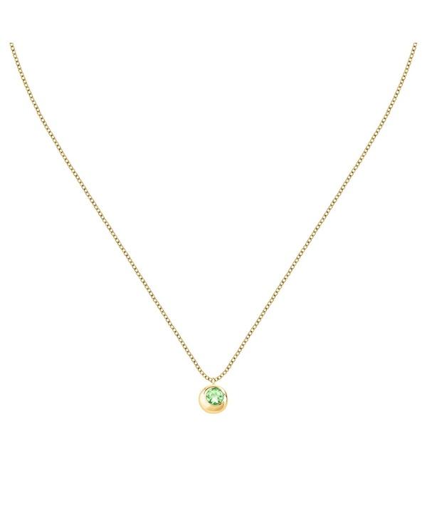

Morellato Tesori 925 Silver Gold Tone And Green Necklace SAXN05 For Women s