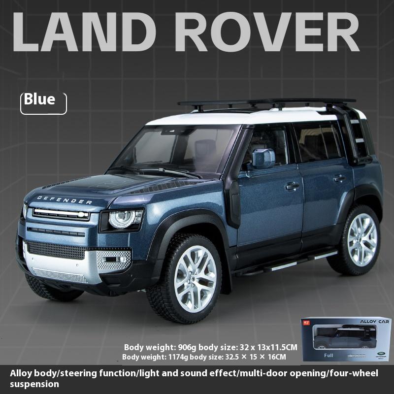 1/18 Scale Land Rover Large Defender 110 Alloy Car Model Toy Gift, Simulated Sound and Light Children's Toy Car, Birthday Gift for Boys