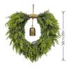 Christmas Wreath Artificial Greenery Realistic Wreath Holiday Decoration Festive Ornament Decor For Porch Outdoor Window Walls