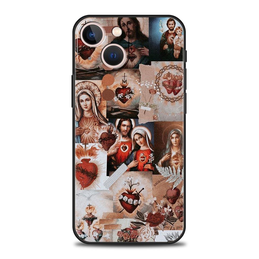 New Faith Christian Religious Jesus Luxury Phone Case For iPhone 11 14 15 Pro MAX 12 13 Mini 7 8 Plus X XR XS SE Silicone Cover