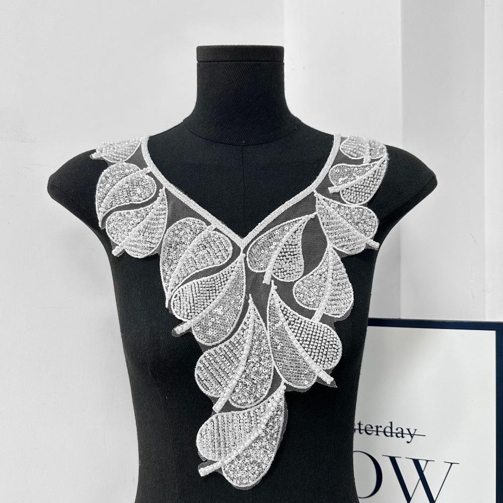 Fashion Polyester Fiber Sequin Dress Accessories Sequin Bead Bead Embroidery Dress Flower Dress Decoration Wedding Dresses