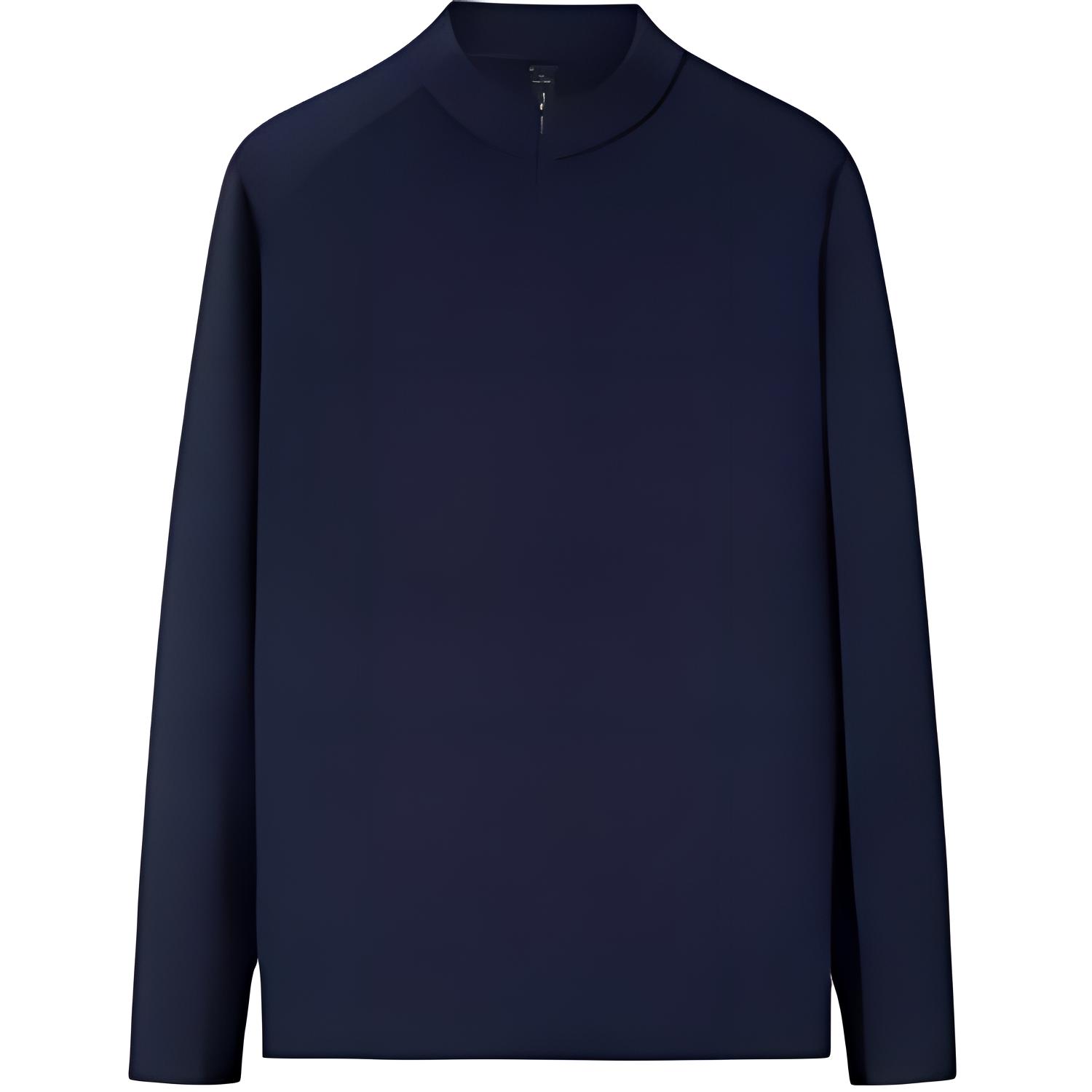 

Anta Champion All-Weather Series Solid Color Breathable Versatile Casual Long Sleeve Knit Top Men tops Deep-Night-Blue 152510410-5 L