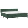 3131102 vidaXL Divan Bed and Mattress Dark Green 200x200cm Velvet