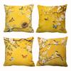 4pc Yellow Blossom Branch Pillow Covers Featuring Classic And Elegant Designs with Flowers And Butterflies Decoration Pillowcase