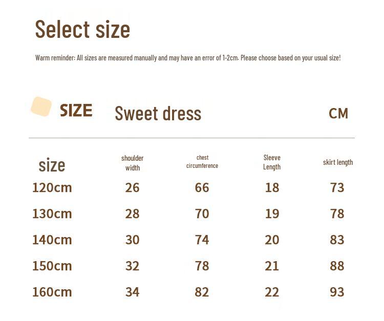 Girls' Sweet Floral Puff Sleeve Dress