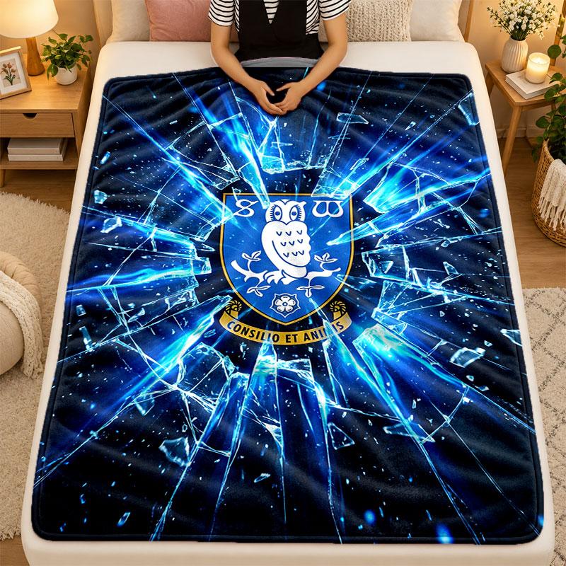 Flannel BlanketSheffield Wednesday Football Warm Soft Throw Blanket for Indoor Sofa Bed Living Room Use