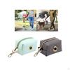 Canvas Dog Poop Bag Holder Waste Dispenser with Zipper Puppy Scratch Resistant Zipped Container