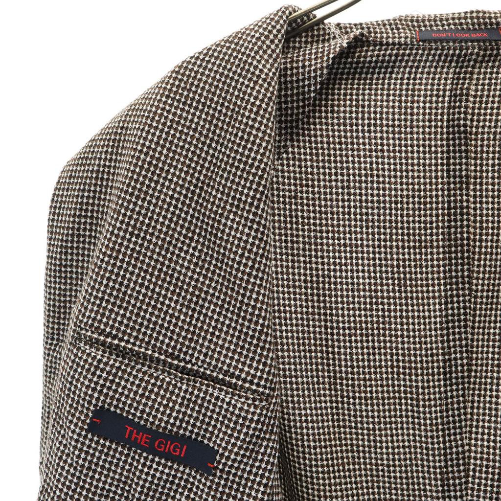 THE GIGI DON'T LOOK BACK Made In Italy Wool Blend Houndstooth Tailored Jacket Men's Used