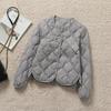 2024 Women's Fashion Loose-Fit Diamond Quilted Down Jacket - Lightweight, Warm, Round Neck, Short Coat