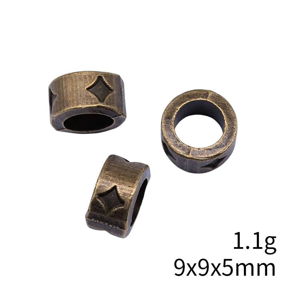 Bead Pendant Jewelry Findings Big Hole Beads Loose Spacer Accessories Parts Beads For Making Bracelets Women's Accessories