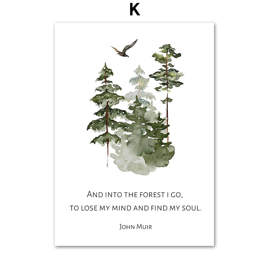 Green Leaf Boat Flower Forest Mountain Waterfall Posters And Prints Canvas Painting Wall Art Pictures For Living Room Decor