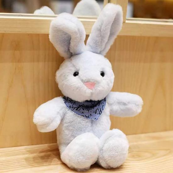 Rabbit Doll Plush Soft Stuffed Animal with Detachable Knitted Sweater Cute Lop-Ear Healing Toy for Kids Adults Bedroom Decor Gifts
