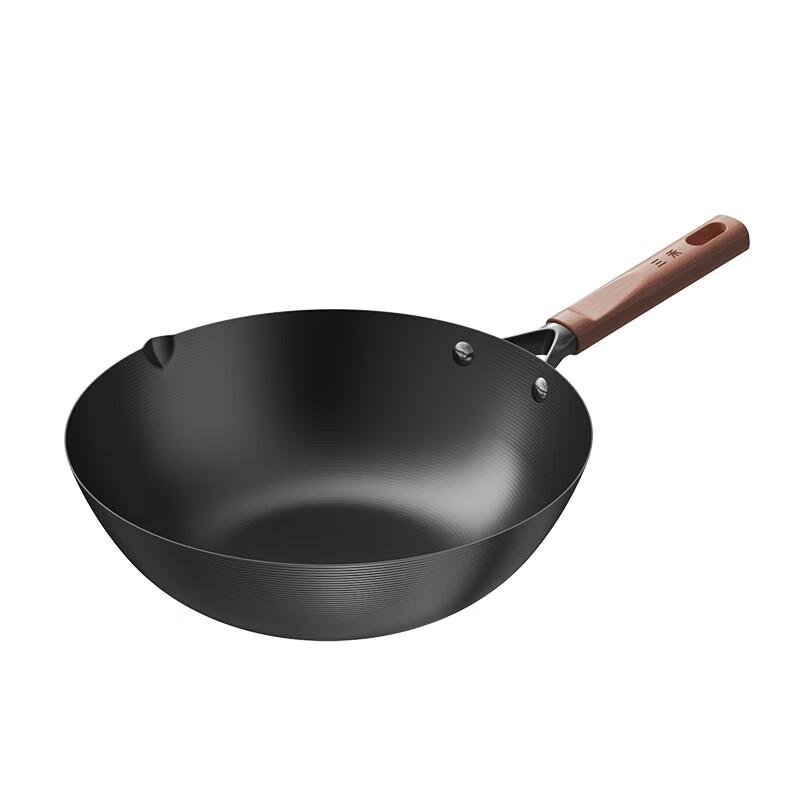 Sanhe Heyuan 0-Coating Flat-Bottom Non-stick Iron Wok