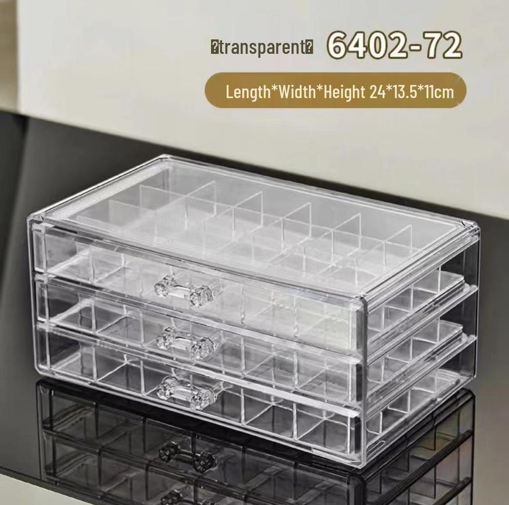 Clear Acrylic Multi-Layer Jewelry Organizer with Drawers for Rings, Earrings, and Necklaces