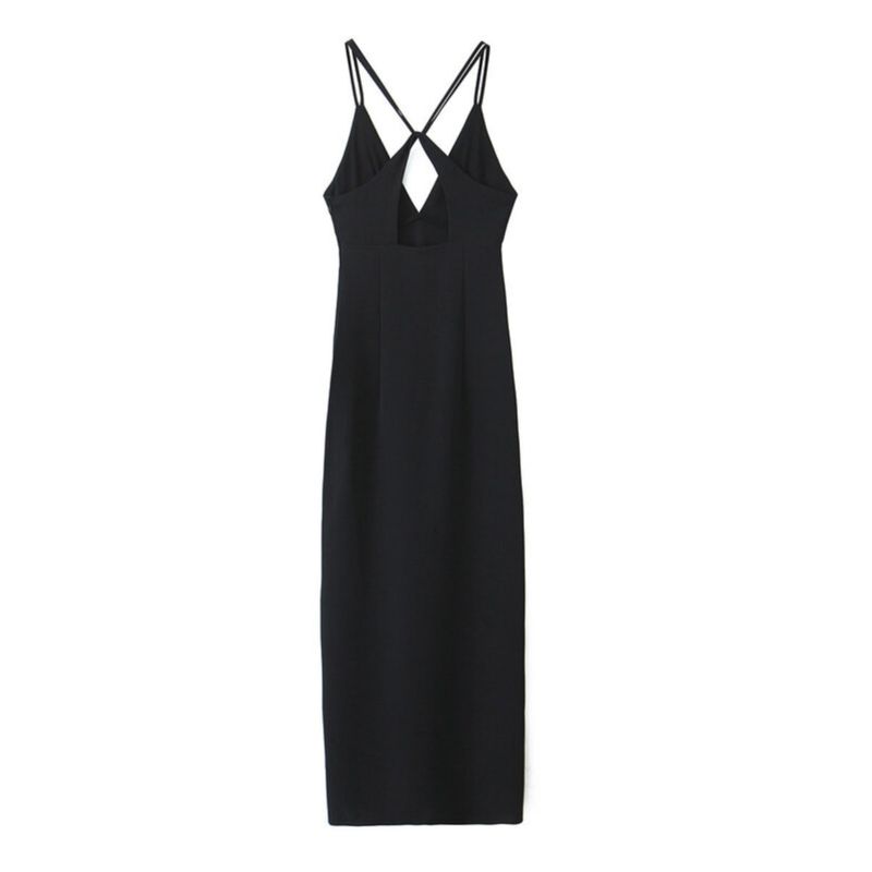 Fashion Style 2024 Spring New Arrival Women's Clothing Minimalist Crepe Midi Skirt Mid Length Long Length Dress 2157024 800