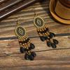 Bohemian Cross-Border Handmade Water Drop Rice Bead Tassel Earrings for Travel Photography