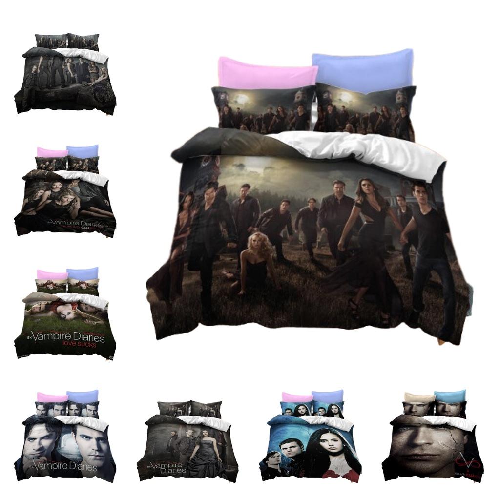 Vampirtagebuch 3D-gedrucktes Bettwäscheset Weiches und strapazierfähiges Polyesterfasermaterial