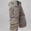 Pantalones cortos elegantes de cintura media para verano, pantalones cortos cargo con bolsillos y cremallera que absorben el sudor.