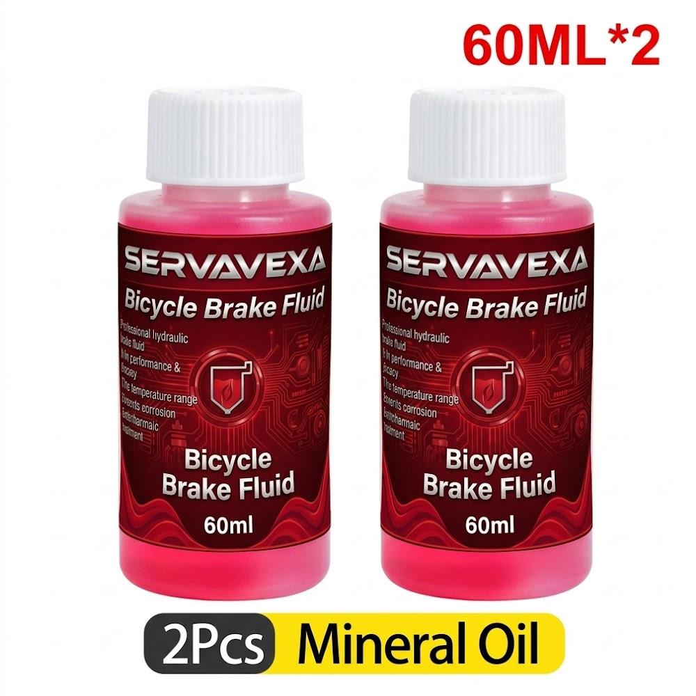 Hydraulic Bike Brake Bleed Kit + 60ml DOT 5.1 & Mineral Brake Oil Fluid, Disc Brake Maintenance Syringe Funnel Tool Set