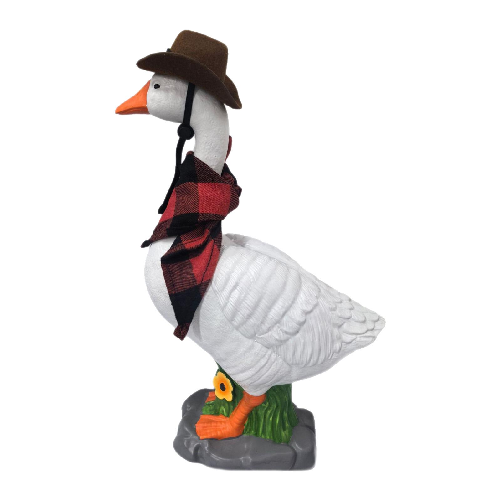 Resin Realistic Large Porch Goose Statue Stone Base with Sand-Fillable Design Hollow Goose Figurine for Indoor Outdoor Stability China Mainland