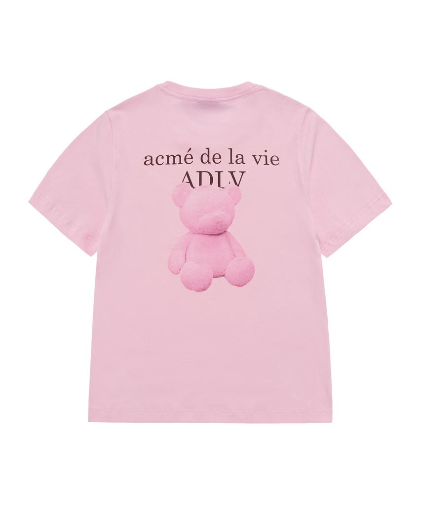 ACME DE LA VIE Woman Fuzzy Bear Short Sleeve T-Shirt (2 Color)