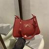 Fashion casual bow shoulder bag spring and summer new texture messenger bag simple underarm bag