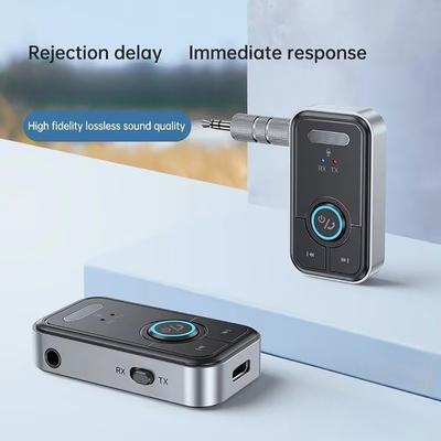 Bluetooth 5.3 Transmitter Receiver Adapter Wireless Audio For Car Music Headphone Speaker 3.5mm Jack AUX Wireless Audio Adapter