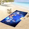 Sonic Action Print Beach Towel, Large Soft Quick Dry Towel for Beach Camping Swimming