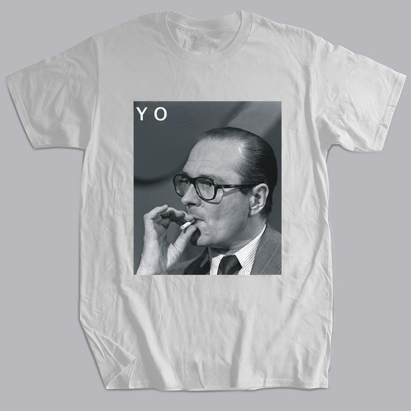 

Unisex Tshirt Harajuku Retro T Shirt Jacques Chirac Yo Rap Hip Hop Fumer Paris Mode Fashion France Unisex Clothing Camisetas S