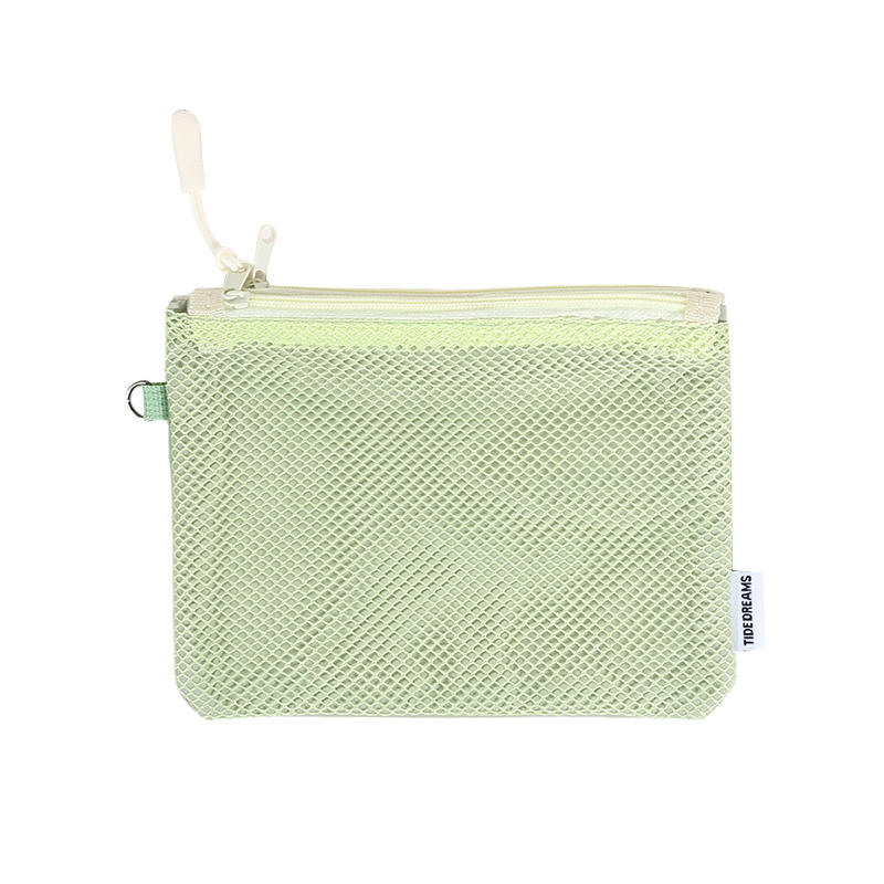 1PC Compact Mesh Water-Resistant Zipper Pouch Mini Travel Organizer Pouches for Makeup Lipstick, Keys Earphones Coins