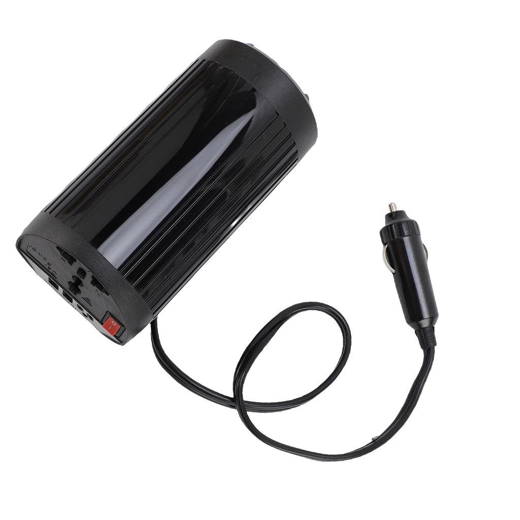 Car Power Inverter 200W 12V DC to 220V AC Double USB Double Fast Charge Type C Vehicles Power Inverter with Cigar