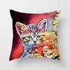 Cartoon Katze Tier Sofa Dekorative Kissenhülle Kissen Kissenbezug Polyester 45*45 Zierkissen Heimdeko Kissenbezug