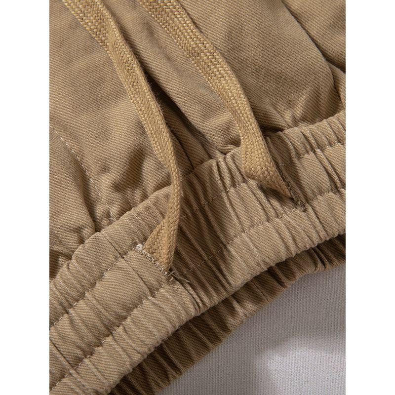 Men's Casual Pants 2025 Spring and Autumn New Japanese Style Basic Versatile Pure Cotton Pants Street Fashion Loose Wide-Leg Pants