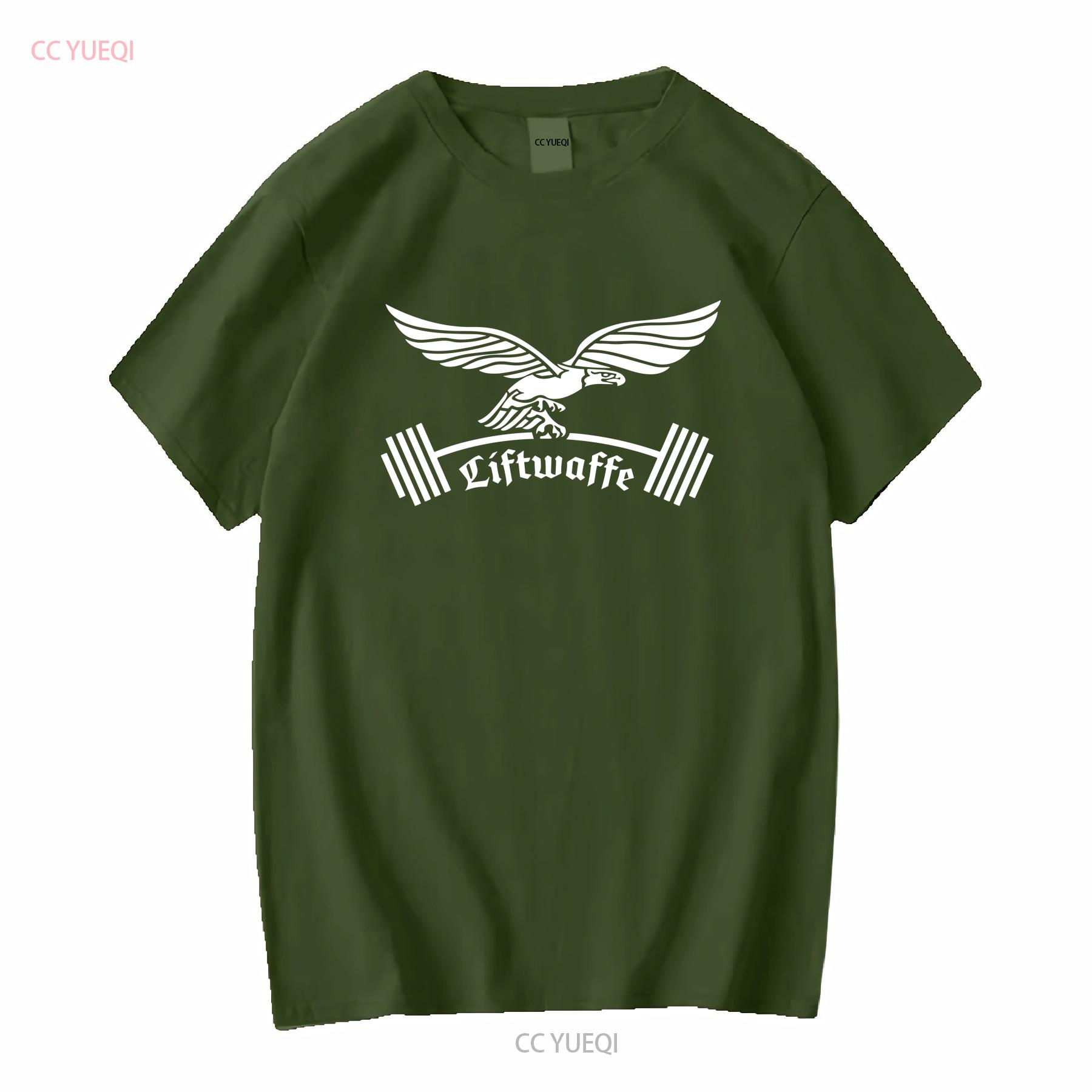 XIXI Fashion WW2 Duits Liftwaffe Luftwaffe grappige workout Gym Militair Gewichtheffer T-shirt lange of korte mouwen vintage Gewassen Casual L