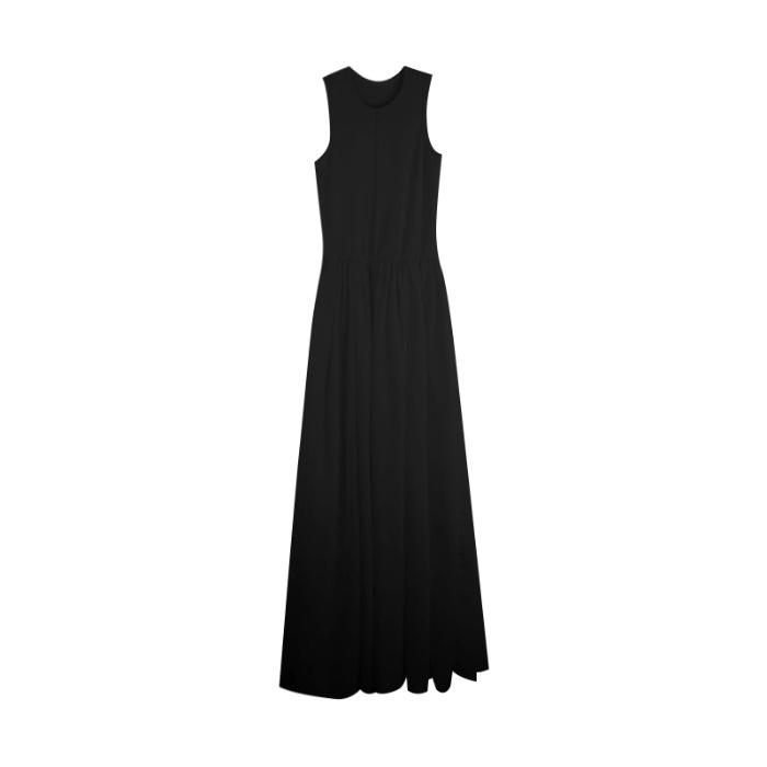 

French white new retro dress women s summer design sense niche long dress waist thin skirt One size fits all (80-120) чорний