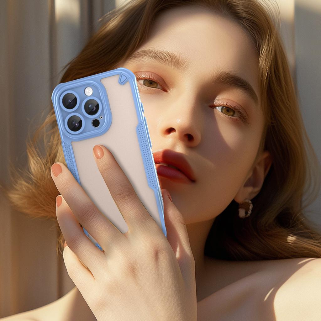 Seria Armor Etui na iPhone 16 Pro PC+TPU Półprzezroczyste Matowe Wykończenie Ochronne Etui na Telefon