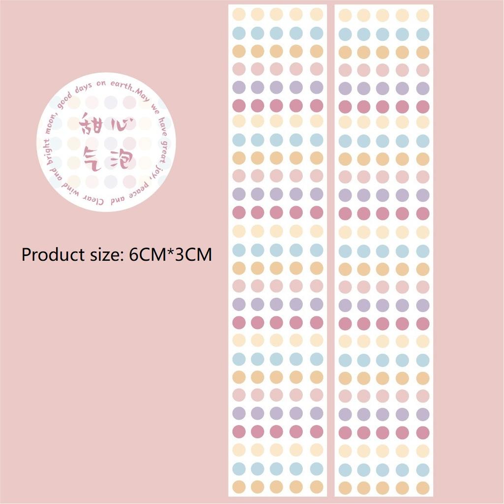 Washi Stickers Dots Decorative Adhesive Washi Tape Masking Tape DIY Scrapbooking Sticker Label Japanese Stationery Deco Tape