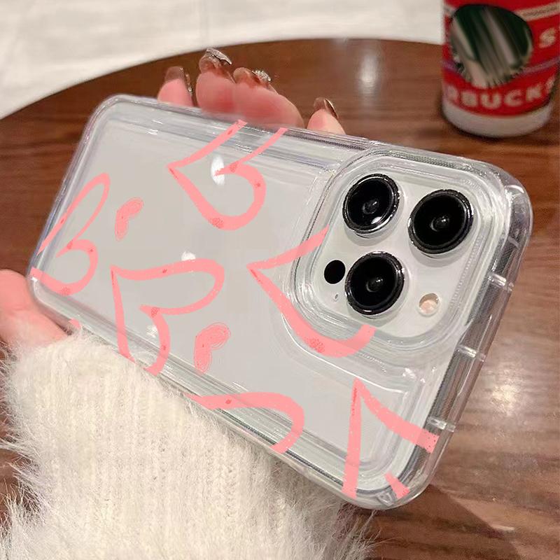 Shockproof Soft Clear Phone Case For Xiaomi Poco F5 X6 X3 Pro Mi 11 Lite 5G 14 13T 13 12T 12 Pro Love Heart Flower Cover