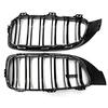 Wellvie 4 Series Kidney Grille M4 F32 F33 F36 F80 F82 F83 M Sport Compatible with Logo Glossy Black Double Fin Exterior Parts Custom Dress Up Car