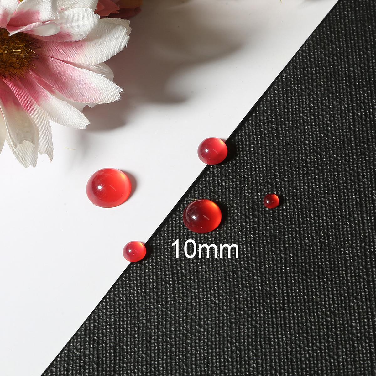 

20-50 шт. круглая плоская задняя прокладка из прозрачного стекла кабошон для DIY аксессуаров для одежды фурнитура 10mm 20pcs красный