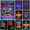Eat Sleep Game Repeat Metal Tin Signs Posters Plate Wall Decor for Garage Game Room Bars Man Cave Cafe Clubs Retro Poster Plaque