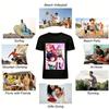 Anime Girl Group Print T-shirt Cool Spice Girl Style Loose Top Trendy Outfit For Anime Fans Pure cotton T-shirt