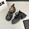 Punk Dark JK Uniform Mary Janes Thick Heel Women's Shoes Rock Chick Short Height Increase Platform Casual Shoes for Ladies
