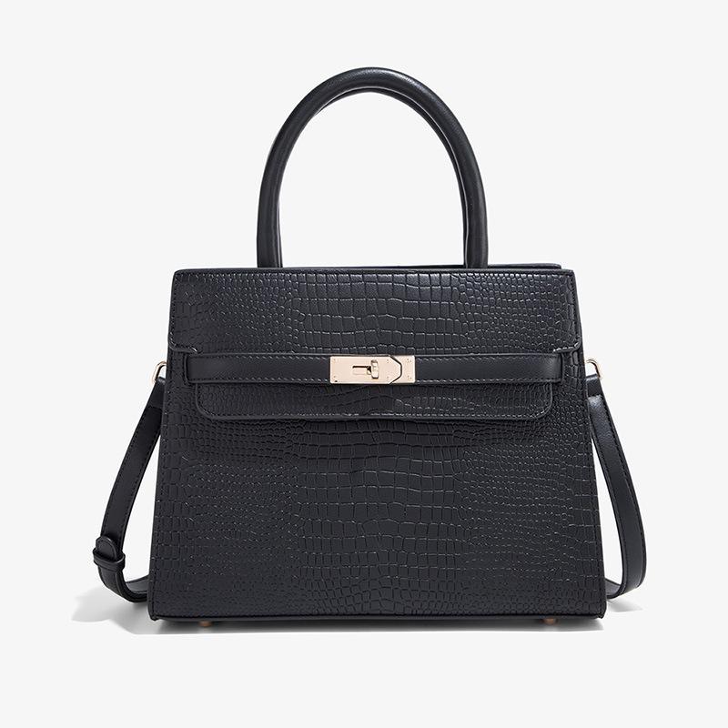 

Натуральная кожа, бесплатная женская сумка для мамы, новая высококлассная средняя сумочка, вместительная универсальная женская сумка через плечо чёрный