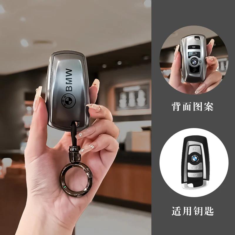 

Car Sticker Hot 2025 Gun Gray TPU Car Remote Key Case Cover Shell For BMW 1 3 5 7 Series X1 X3 X4X5 F10 F15 F16 F20 F30 F18 F25 with Bmw Logo