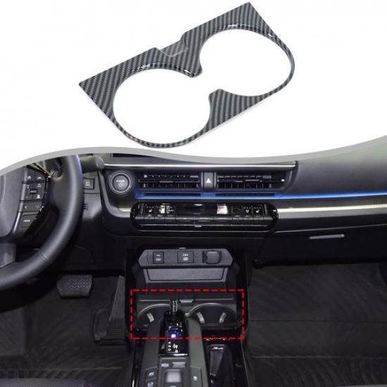Carbon Fiber ABS Front Console Cup Holder Trim For Toyota Prius 60 Series +